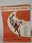 Vintage Christmas Sheet Music Lot Of 3-rudolph The Red Nosed Reindeer 1940s-50s