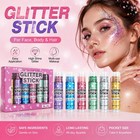 Glitter Stick Set For Face  Body   Hair  Festival Makeup Sticks  6 Colors