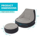 Intex 68564ep Ultra Lounge Inflatable Chair  Built-in Cupholder     Ottoman