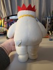 Eden Raymond Briggs Snowman 10    Plush W  Red Crown Yellow Pink Polka Dot Bow Tie