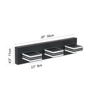 20 Inch 3 Lights Black Vanity Light Bathroom Mirror Sconce Modern Led Wall Lamp