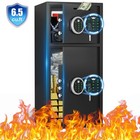 6 5cub Digital Home Safe Box With Deposit Slot And Dual Alarm System  Large Safe