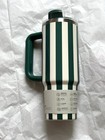 Nwt Stanley Emerald Cabana 30oz Green Stripe Pink Logo Quencher Tumbler