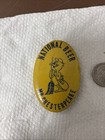 Rare Vintage Yellow National Beer Mr Chesapeake Cartoon Bird Pinback Pin 2 3 4   