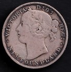Newfoundland 1881 20 Cent Twenty Cent  925 Silver Queen Victoria - Fine