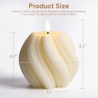 Cream White Swirl Flameless Candle Remote Timer