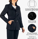 Alpine Swiss Bella Womens Wool Blend Coat Removable Belt Blazer Jacket 2xl