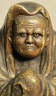 Signed Antique Bizen Ware Daruma Statue Japanese Pottery Okimono 12 