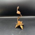 Vintage Brutalist Style Metal Floral Twist Sculpture 