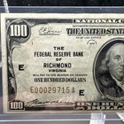  100 1929 Richmond Virginia Va National Currency Note Frb  High Au nearly Unc