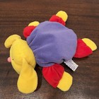 Vintage Russ Puppy Dog Beanbag Stuffed Plush Animal 8  Yellow Red Purple