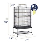 Prevue Pet Products Playtop Flight Bird Cage With Stand - F085  Black