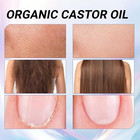 Organic Castor Oil With Rose Quartz Roller  100  Pure Cold-pressed  1 7oz
