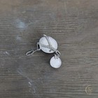 Southwestern Turquoise Bolo Tie Slide Silver Tone Oval Cabochon Dangle Charm