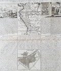1719 Chatelain Antique Map  Views   Plans Of Peru   Lima South America
