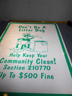 Vintage 18 X 24 In Don t Be A Litter Bug Street Adv  Sign Heavy Aluminum - X 141