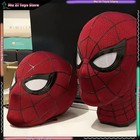 Spider-man Adult Cosplay Mask With Magnetic Back Cover 3d Webbing Resin Faceshel