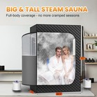Portable 2-person Steam Sauna Tent With Chairs 9 Adjustable Levels