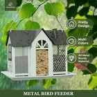 Kingsyard Bird Feeder House For Outside  Metal Mesh Wild Bird Feeder With Tri   