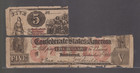  5 Dollar Bill 1861 Counterfeit Confederate Ct-31 Csa Note Civil War Paper Money