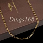 Yellow 18k Gold Filled Forever Paper Clip Chain Necklace 16  18  20  22  24 Inch