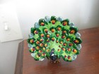 Metal Peacock Figurine Reinstones Hinged 3 1 2 X 3 1 2