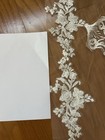 Off White ivory Wedding Veil With Sequines And Lace