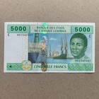 Central African States Chad 5000 Francs Banknote 2002 P609 Currency Under Uv