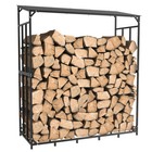 Heavy Duty Outdoor Firewood Storage Log Rack Metal Firewood Stand With Top Cover