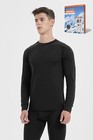 Men 100  Merino Wool Base Layer Set Winter Underwear Bottom Long Sleeve Top Gift