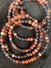 2pcs Rare Tibetan Old Natural Agate Dzi 6mm Round Beads Short Necklaces