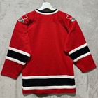 Vintage Nike Team Canada Hockey Jersey Youth Xl Red Black White V-neck Sp-02-blm