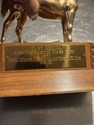 1957 Sonita Quarter Horse Show Horse Trophy Statue Brass With Wood Base