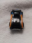 Tyco 60 Corvette Wipeout Slot Car Black Orange Blue Wave Graphic Chrome Engine