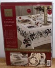 Lenox Christmas For The Holidays Tablecloth holiday Greetiings oblong 60 X 120   