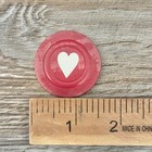 Vintage Inlaid Composite Poker Chips Monarch Brand Heart Design 8 Colors