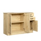 Wood Buffet Sideboard With 2 Doors Serving Storage Cabinet Dining Room Console