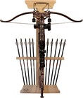 Crossbow Display Case Holder Wood 10 Arrow Bow Hunting Peg Hook Gun Storage Rack