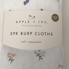 New Baby Burp Cloths 3pk Solid And Prints Floral   Apple   Ivy Dreamgro