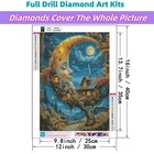 5d Diy Diamond Art Kits For Adults moon Tree House Diamond Painting 