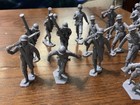 Vintage 1963 Marx 54mm Battleground Ww2 German Soldiers In Dark Grey