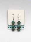 Gorgeous Southwestern Sterling Silver  Turquoise Bead Earrings