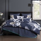 Bebejan Forget Me Not 100  Cotton 5 Piece Reversible Comforter Set In Queen