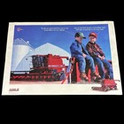Vintage Case Tractor Advertising Poster Vinyl Sign Combine Farm Axial Flow