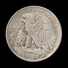 1916-p Walk Liberty Half Dol  Better Date Philadelphia Mint Issue Fine Condition