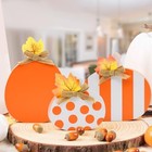  Fall Decorations For Home Fall Wooden Pumpkin Decor - 3pcs Rustic Farmhouse 