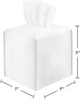 Square Modern Pu Leather Tissue Box  Tissue Box Cover Holder