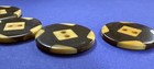 4 Vintage Bakelite Buttons Butterscotch   Brown Pinwheel Design 7 8 Inch