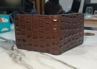 Men s Genuine Leather Bifold Wallet Crocodile Pattern Alligator Embossed Luxury