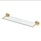 Gatco Designer Ii 22 5 In  W Glass Shelf In Brushed Brass